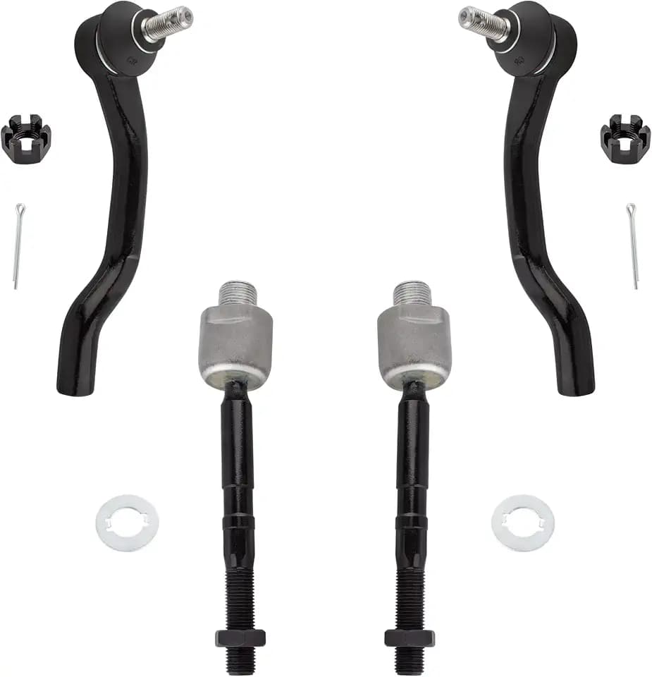 BOXI 4pcs Front Inner Outer Tie Rod Kit Fit for Honda Civic 2012 2013 2014 2015 / for Acura ILX 2013 2014 2015 2016 / for Acura ILX 2017 2018 2019 (Base) | EV800906 ES800912 ES800913