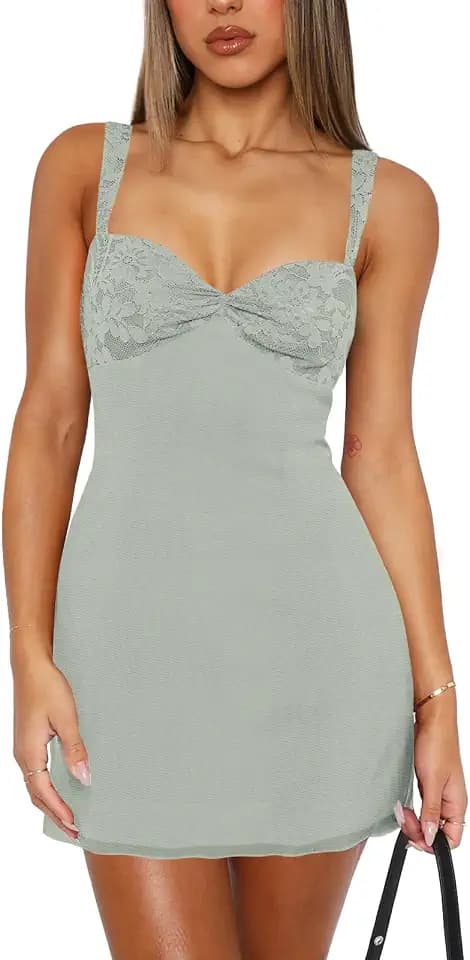 MIYIEONZ Women Summer Mini Dress Formal Going Out Short Dresses