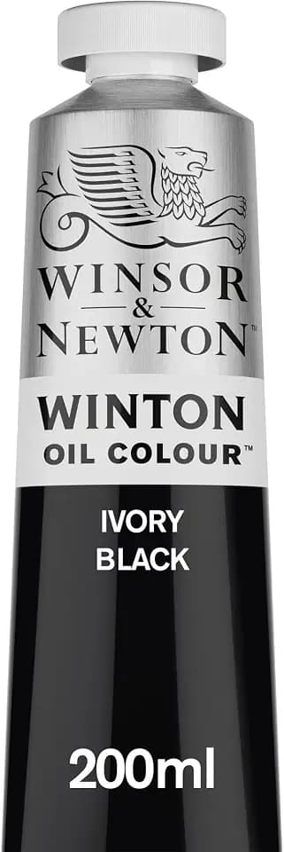 Winsor & Newton Winton Oil Color, 200ml Tube, Ivory Black