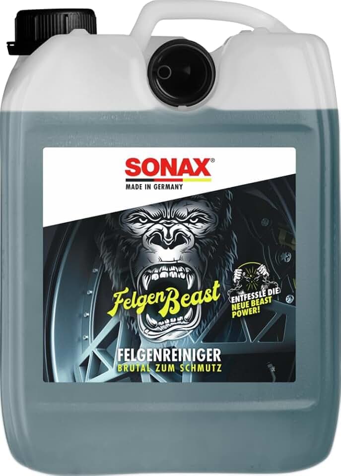 SONAX FelgenBeast (5 Liter) | Felgenreiniger für alle polierten, verchromten und matten Stahl- & Leichtmetallfelgen