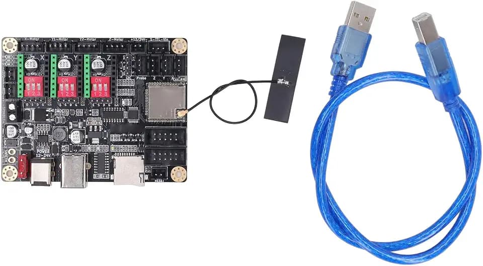 Steuerplatine Graveur-Steuerplatine MKS DLC32 V2.1 Offline-Steuerung Dual 32-Bit-WiFi-Graviermaschinen-Motherboard Schnelles Schnitzen Webseitensteuerung Mobile App-Steuerung