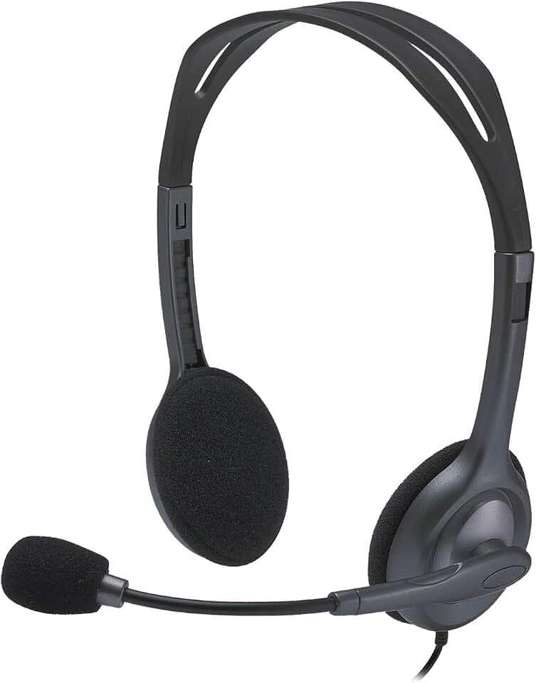 Logitech H111 Stereo Headset with 3.5 mm Audio Jack - Black
