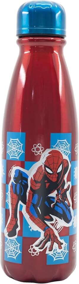 Stor 600ML KINDER ALUMINIUM FLASCHE | SPIDERMAN ARACHNID GRID