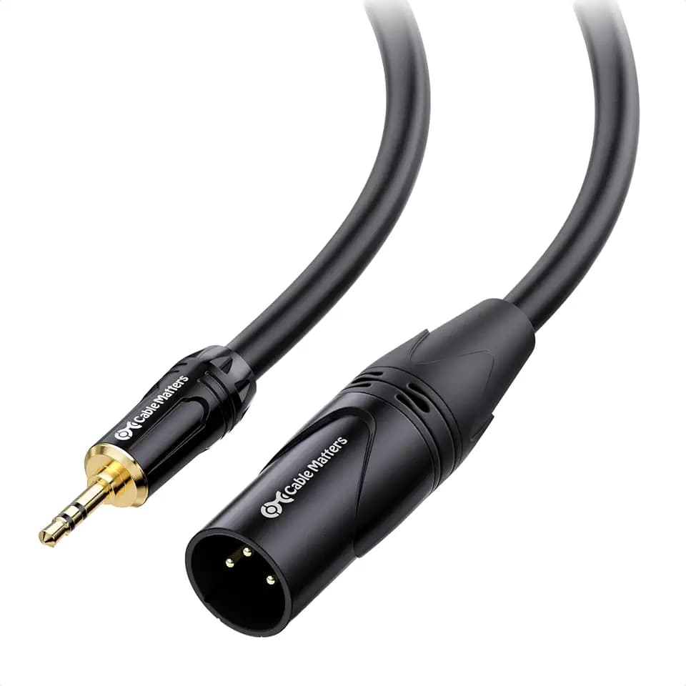 Cable Matters 3.5mm to XLR Cable, Male to Male, 6ft