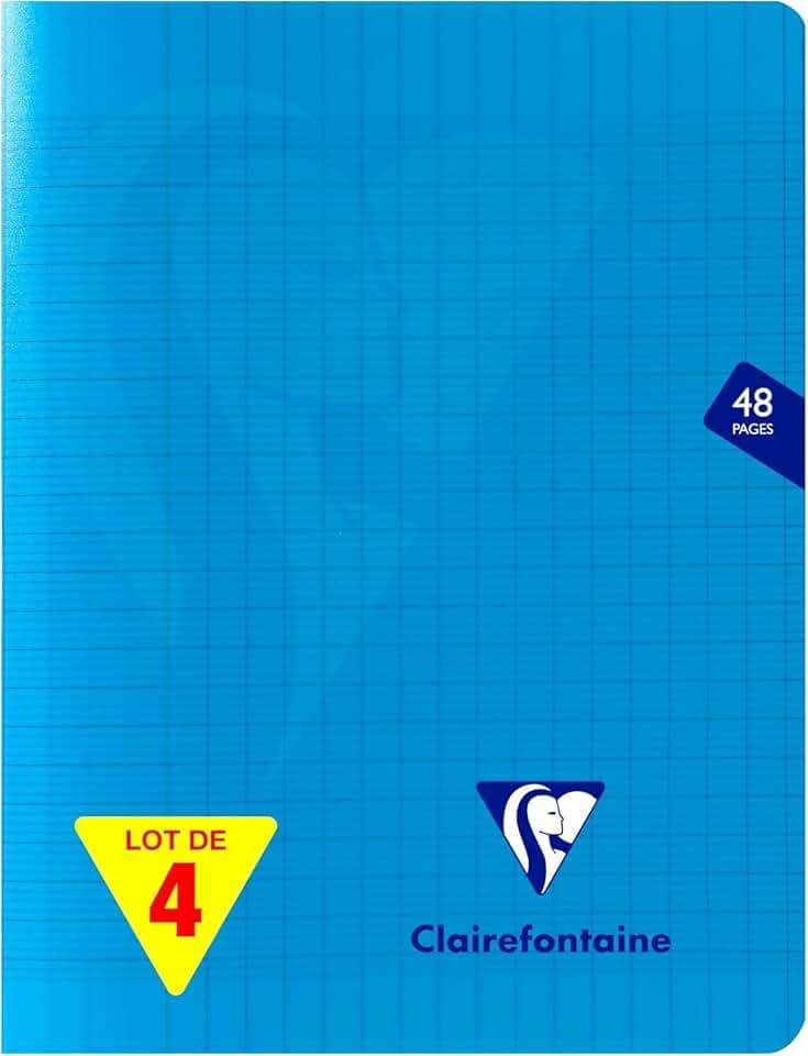 Clairefontaine 323751AMZC 4 Hefte Mimesys 17x22cm 24 Blatt Seyes Blau