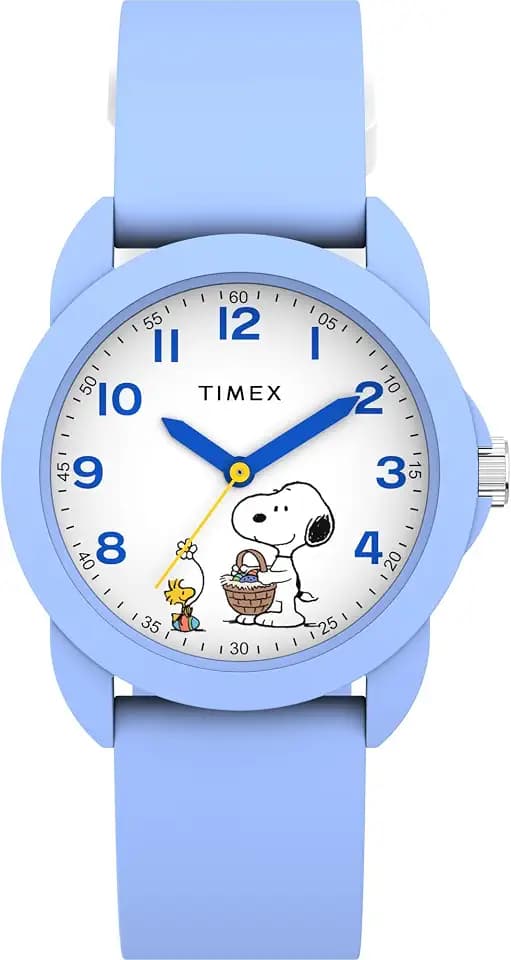 Timex Youth Peanuts Youth Spring 30mm Watch - Blue Strap White Dial Blue Case