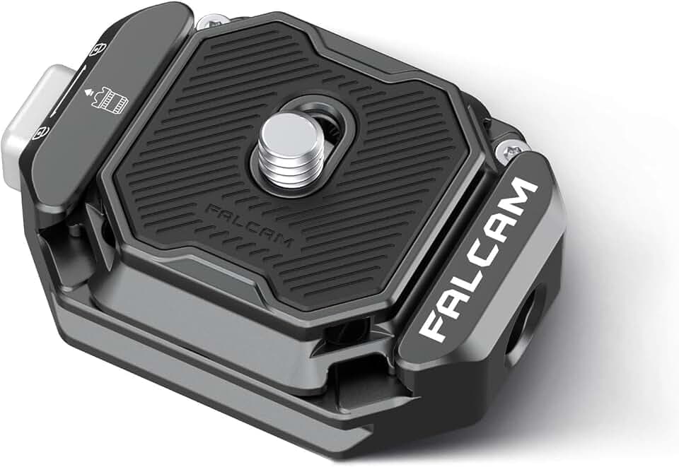 FALCAM F38 Quick Release Kit V2, Quick Release System, Base and Plate with 1/4" and 3/8" Screw Thread for Tripod, Monopod, Stabilizer, Slider - F38B3404