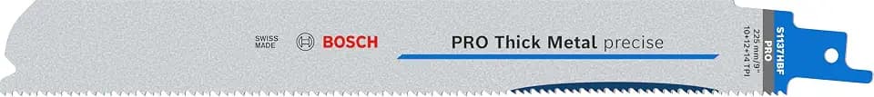 Bosch 25x PRO Thick Metal precise S1137HBF Recip Saw Blade, 1,1 x 25 x 225