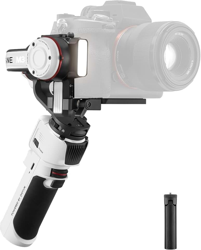 Zhiyun Crane M3 [Offiziell] 4 in 1 Handheld 3-Achsen-Gimbal Stabilizer für Smartphone, Action-Kamera, GoPro und Spiegelkamera