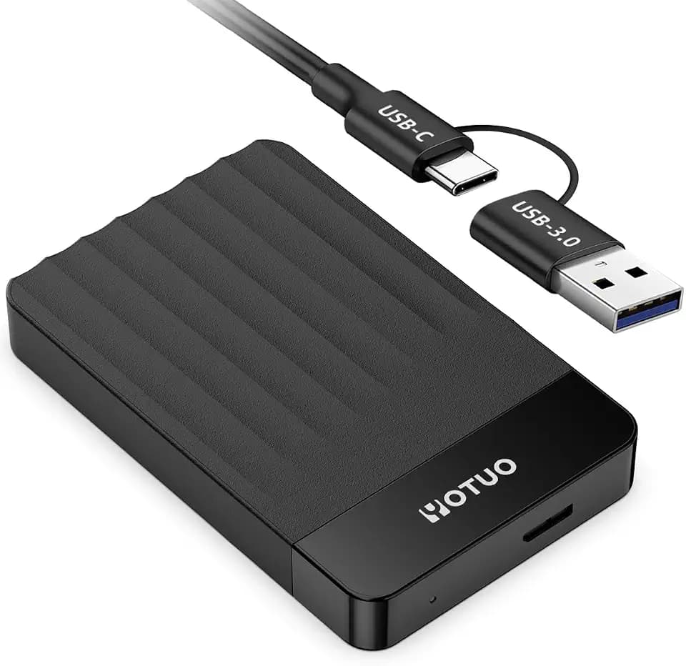 YOTUO 320GB External Hard Drive, Portable Storage Expansion HDD, USB 3.0 & USB-C for PC, Mac, Desktop, Laptop, Smartphone, PS4, Xbox One, Xbox 360, Office & Game, Black