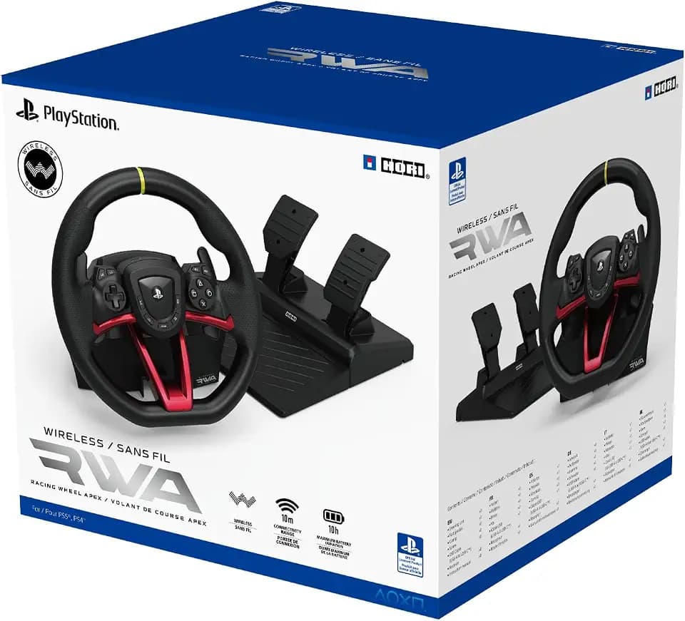 HORI Wireless Racing Wheel Apex für PlayStation 5, PlayStation 4 und Windows 11/10