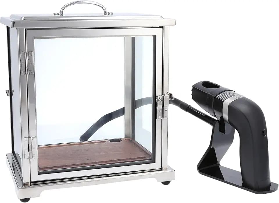 Crafthouse by Fortessa Glass Cocktail Smoking Box with Handheld Smoker