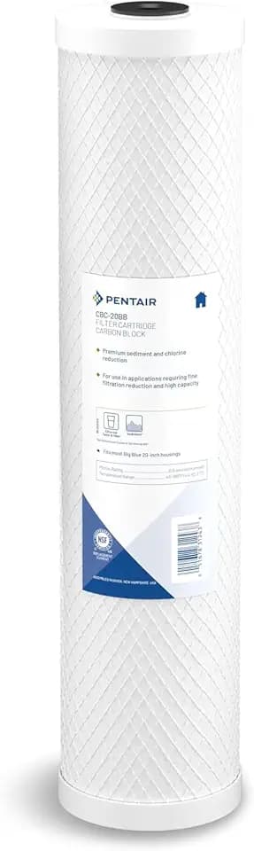 Pentair Pentek CBC-20BB Big Blue Carbon Block Water Filter, 0.5 Micron