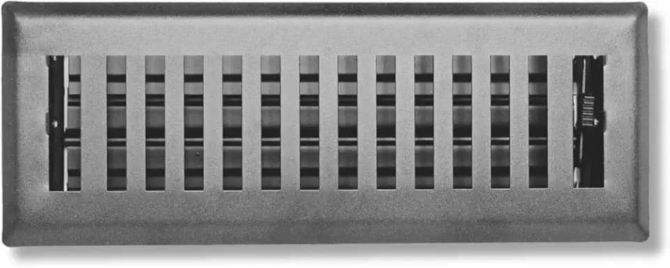 2" x 10" Contemporary Design Steel Floor Register in Granite Grey Finish for Floor l- Decorative Air Vent Covers- Floor Register 2” x 10”