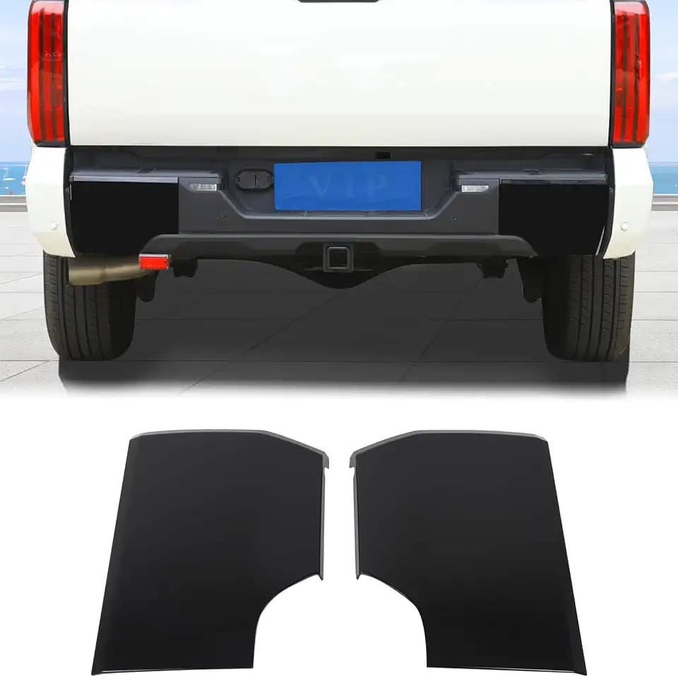 Car Rear Bumper Protector Guard Cover Compatible with Toyota Tundra 2022-2026, Pickup Rear Side Bumper Corner Guard Edge Protection Anti-Collision Corners Patch Trim Covers ABS Exterior Accessories