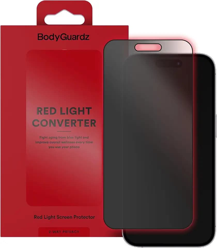 BodyGuardz Red Light Privacy Screen Protector (iPhone 17 ProMax/16 Pro Max)
