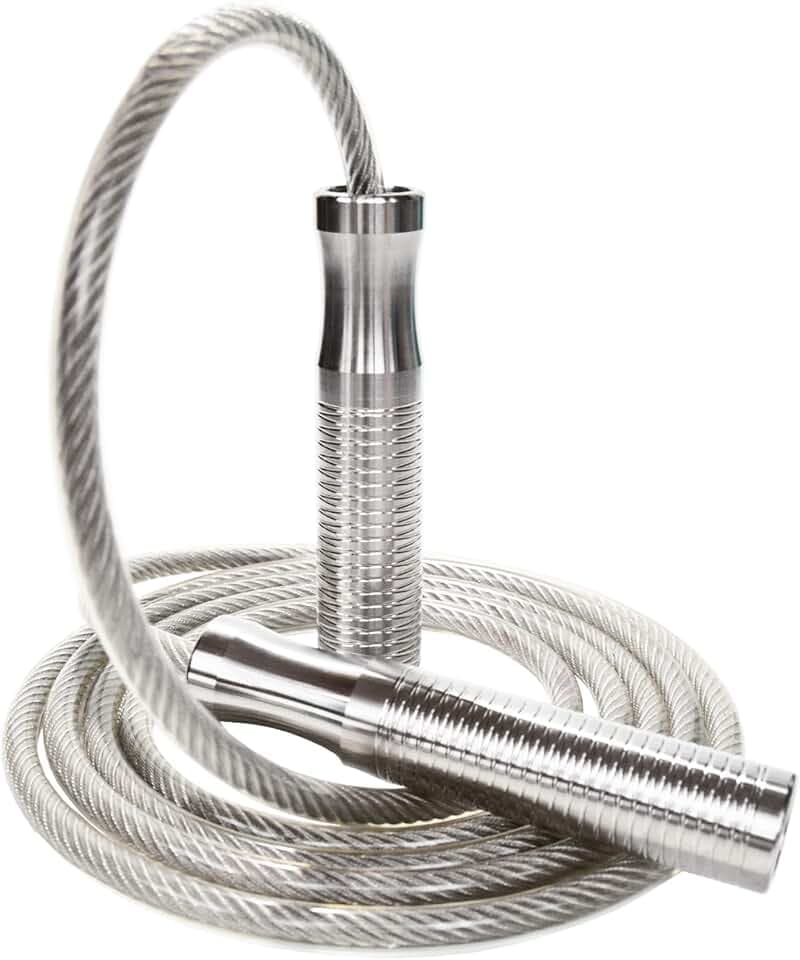 Weighted Jump Rope, Heavy Jumping Rope for Women, Men Fitness and Endurance Training, Adjustable Bold Rope, Stainless Steel Non-Slip Handles