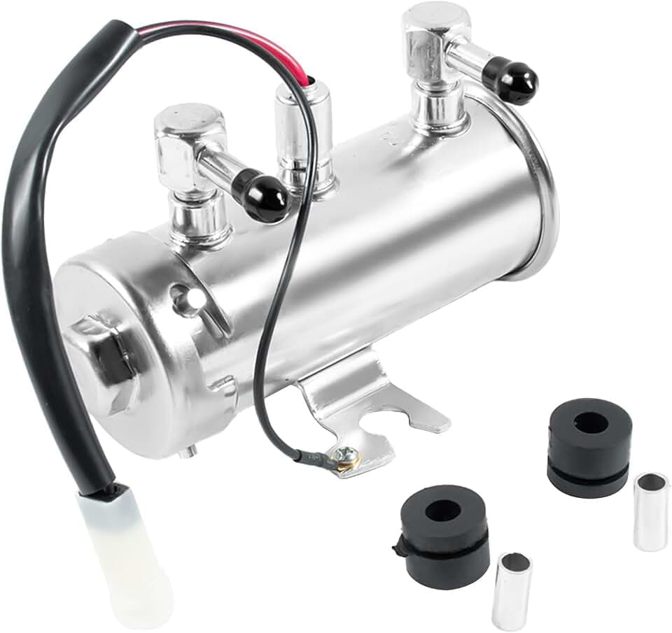 Elektrische Universal-Kraftstoffpumpe, 12 V, Ersatz für Benzin, Diesel, Autos und Lieferwagen, roter Top-Stil, elektrische Kraftstoffpumpe, Metall