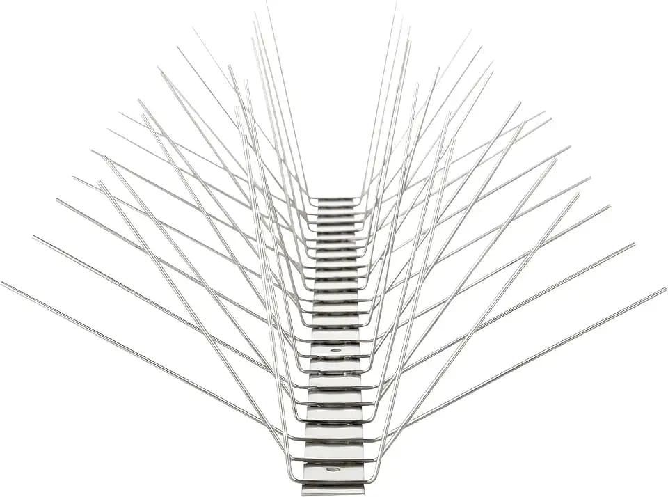 Taubenabwehr Spikes Edelstahl 6-reihig, 3 Meter (6 x 50 cm) | Effektive Vogelabwehr gegen Tauben, Spatzen, Krähen, Witterungsbeständig, Für Balkon, Dach, Fensterbank