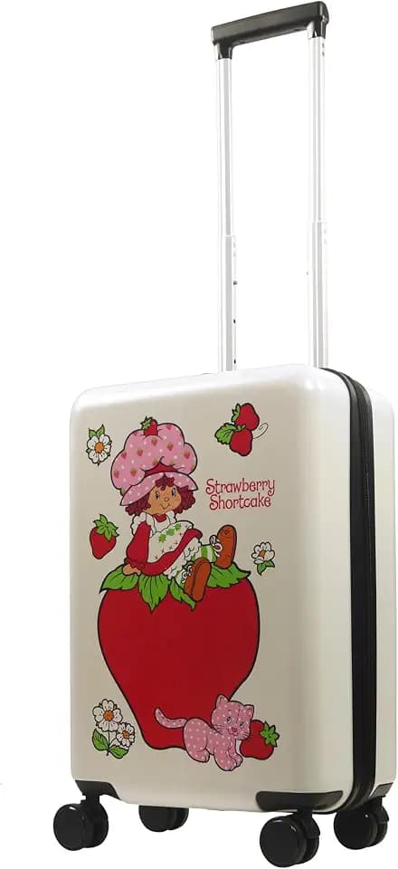 FUL Strawberry Shortcake 22.5 Inch Carry-On Luggage, White