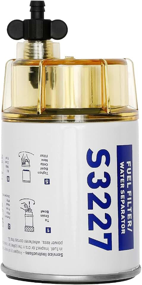 S3227 Fuel Filter Racor Water Separator, Fit For Marine Outboard Motor