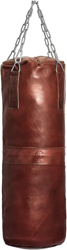 Modest Vintage Player Retro Heritage Brown Leather Heavy Punching Bag (UN-Filled)