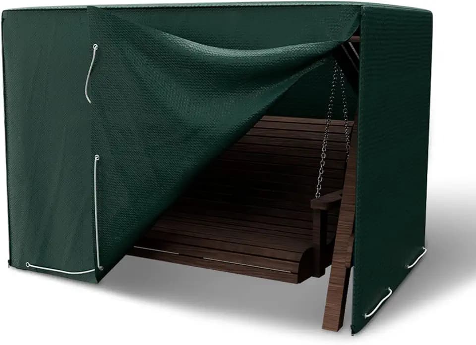 Kronenburg Schutzhülle Hollywoodschaukel Abdeckung für 3-4 Sitzer wasserdicht in grün- Abdeckplane Gartenschaukel 150 x 210 x 150 cm