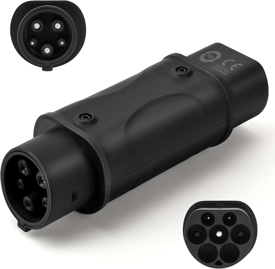 JULIK Typ 2 auf Typ 1 EV Ladeadapter bis 32A, IEC 62196 auf SAE J1772