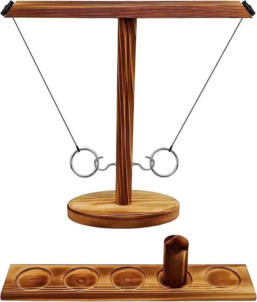 Joycabin Hooks Ring Toss Game für Kinder Erwachsene, Ring Toss Hook und Ring Indoor, Toss Haken und Ring Spiel, Haken Ring Toss Game, Interaktives Haken Ring Wurfspiel für Home Party