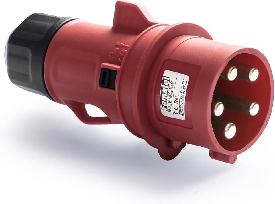 FAMATEL - Industriestecker IP44 | 3P+N+T | 32A | 380-415V | Rot