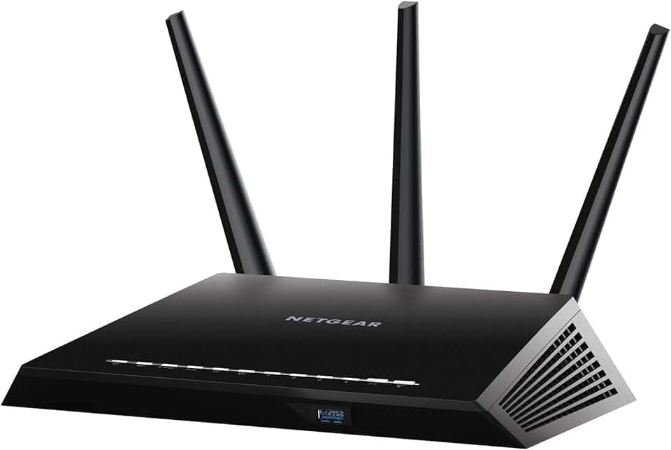 NETGEAR Nighthawk Smart Wi-Fi Router (R6900P) - AC1900 Wireless Speed (Up to 1900 Mbps), Up to 1800 Sq Ft Coverage & 30 Devices, 4 x 1G Ethernet and 1 x 3.0 USB Ports, Armor Security