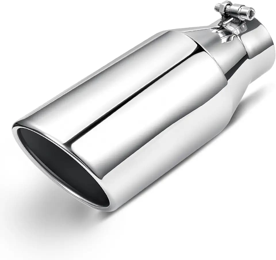 EVIL ENERGY 3" to 5" Diesel Exhaust Tip for Trucks, Universal Bolt-On, Polished Stainless Steel, 12" Length