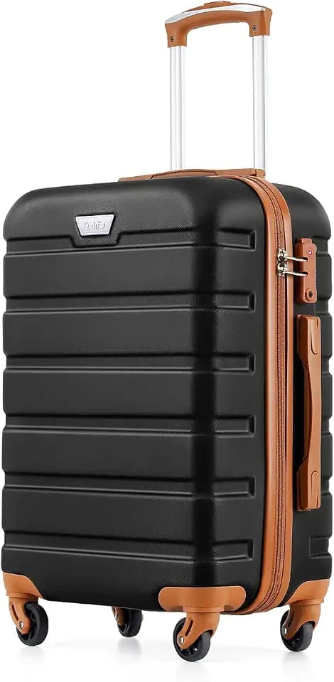 COOLIFE Handgepäck Koffer für EasyJet, 56 cm M, PC+ABS, Leicht Hartschale