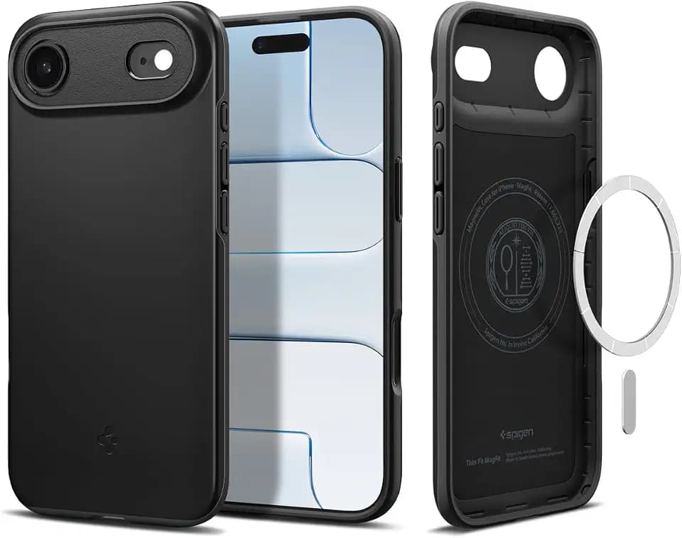 Spigen Thin Fit MagFit for iPhone 17e/16e Case, Black