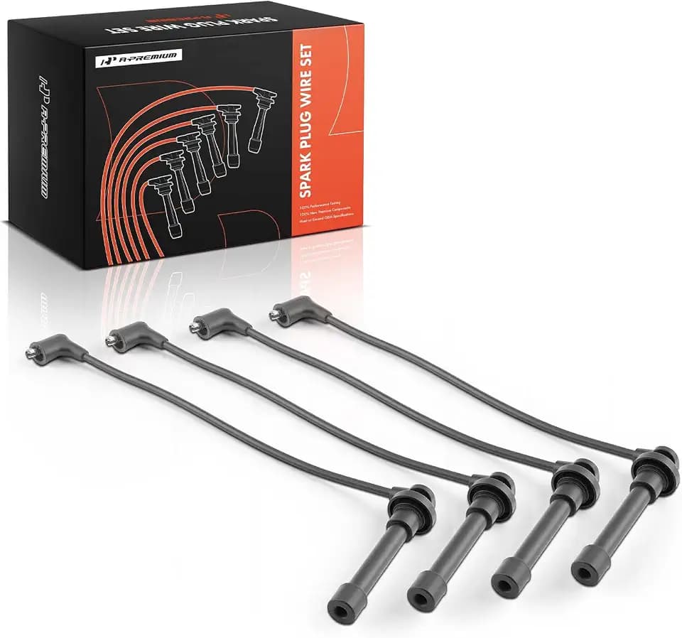 A-Premium Spark Plug Wires Set of 4, L4 Compatible with Honda, Isuzu