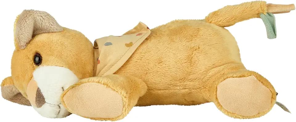 Sterntaler Schlaf Gut Figur Löwe Leo - Einschlafhilfe aus weichem Flausch - Kuscheltier mit Soundmodul für Kinder ab der Geburt - Soundmodul, Geräuschemodul mit beruhigenden Tönen - Herzton, mattgelb