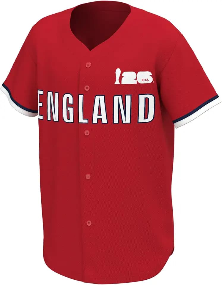 Outerstuff FIFA World Cup 2026 Mens Short Sleeve Button Front Baseball Jersey