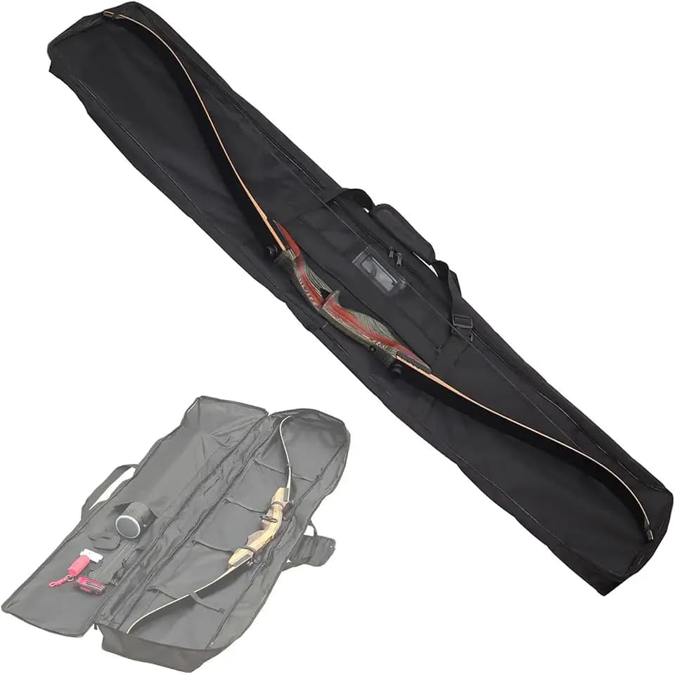 Archery Recurve Bow Case Bow Bag Traditional Longbow Case Lengthen Backpack for Outdoor Shooting Practice
