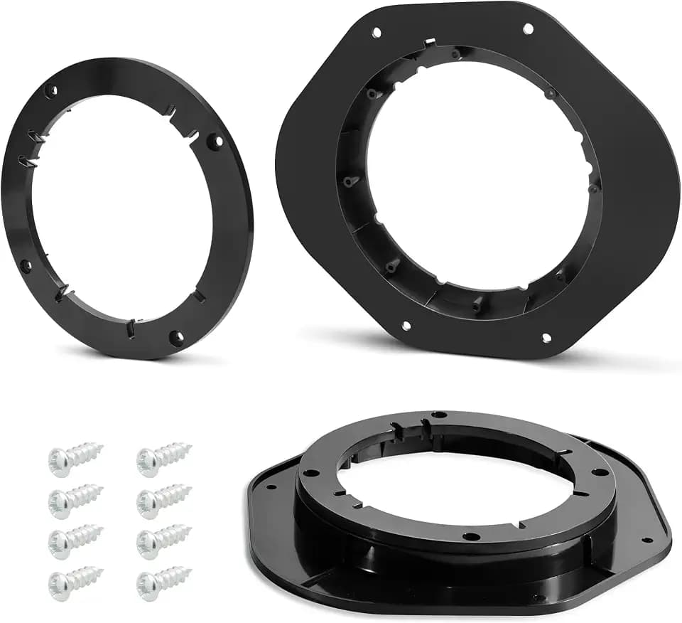 NuIth Front Door 6.5 Inch Speaker Bracket for 2015-2022 Ford F150/250/350/450/550, 6 1/2 Inch Speaker Spacer Front Door Installation Plate Converter