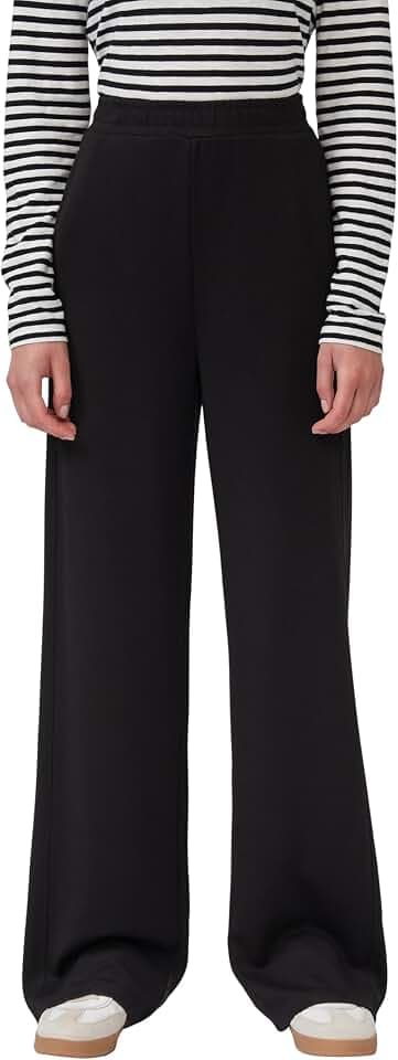s.Oliver Damen Hose – Scuba, Wide Leg, Elastikbund, High Rise