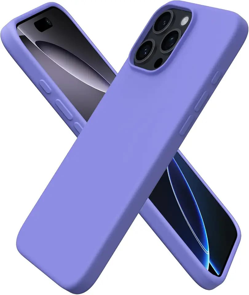 ORNARTO for iPhone 16 Pro Max Case, Liquid Silicone, Periwinkle