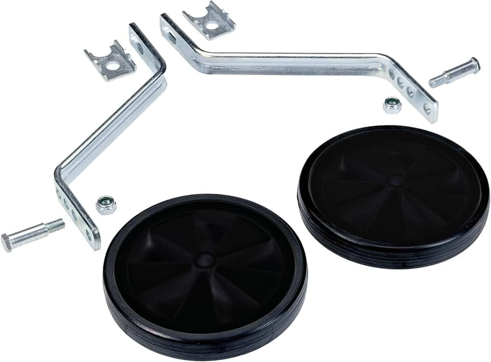 Prophete Universal-Stützräder für 16-20 Zoll Fahrräder, TÜV-GS, schwarz/silber, 126 Länge: 345mm Breite: 145mm Höhe: 20mm