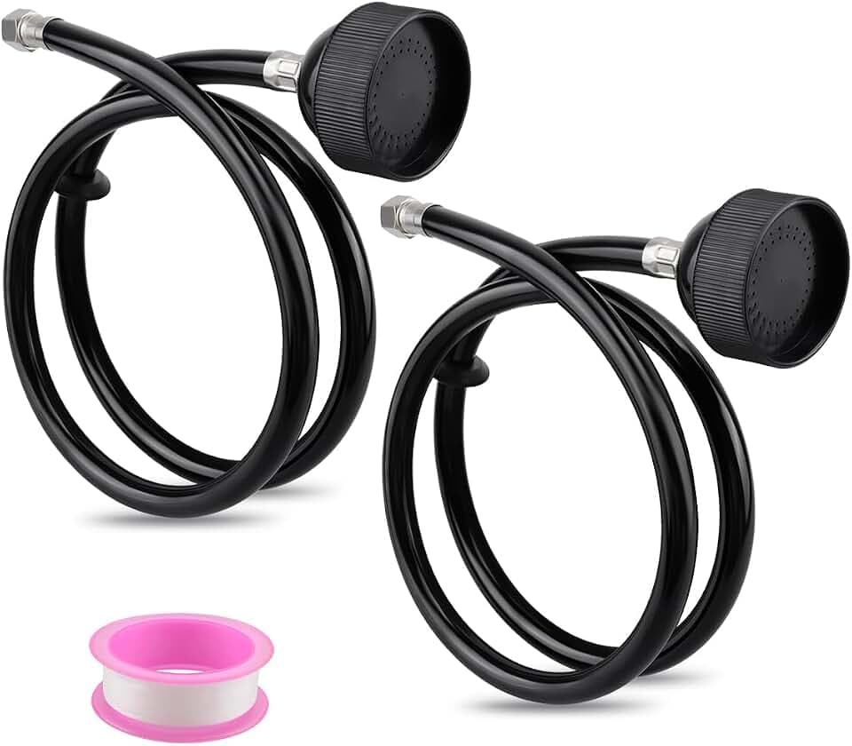Salon Shampoo Bowl Sprayer Head with Black Rubber Hose