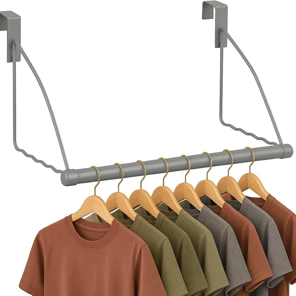 Hold N Storage Türgarderobe für die Tür, Kleider-Organizer und Tür-Aufhänger für Kleidung oder Handtuch, Zuhause und Schlafsaal, Aufbewahrung und Organisation
