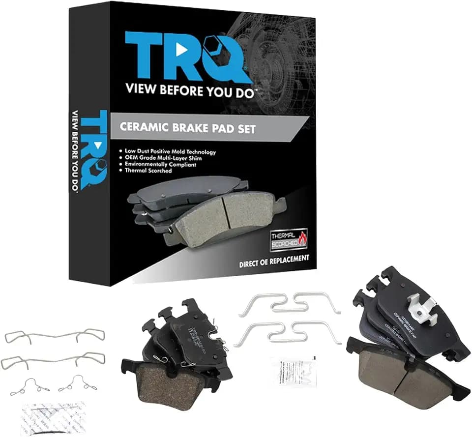 TRQ Front and Rear Ceramic Brake Pad Set