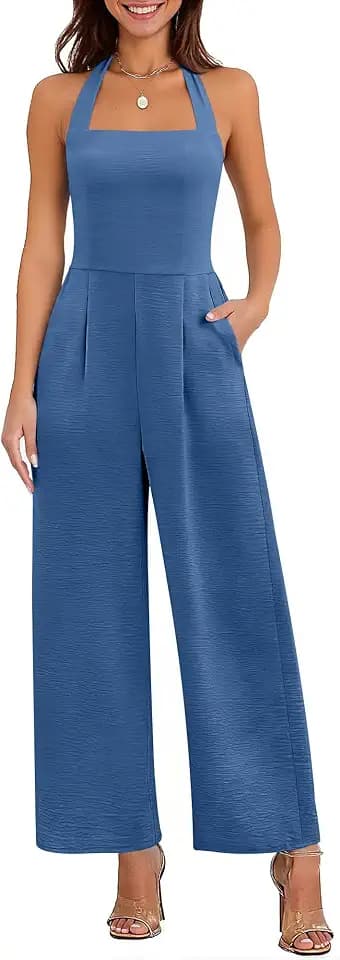 ANRABESS One Piece Jumpsuits for Women Summer Off Shoulder Halter Wide Leg Dressy Casual Rmpers 2026 Spring Outfits