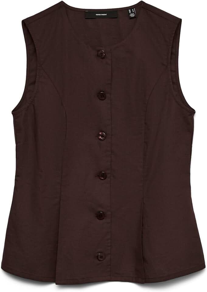 VERO MODA Damen Vmselma Waistcoat Wvn Noos Vmselma Waistcoat Wvn Noos (1er Pack)