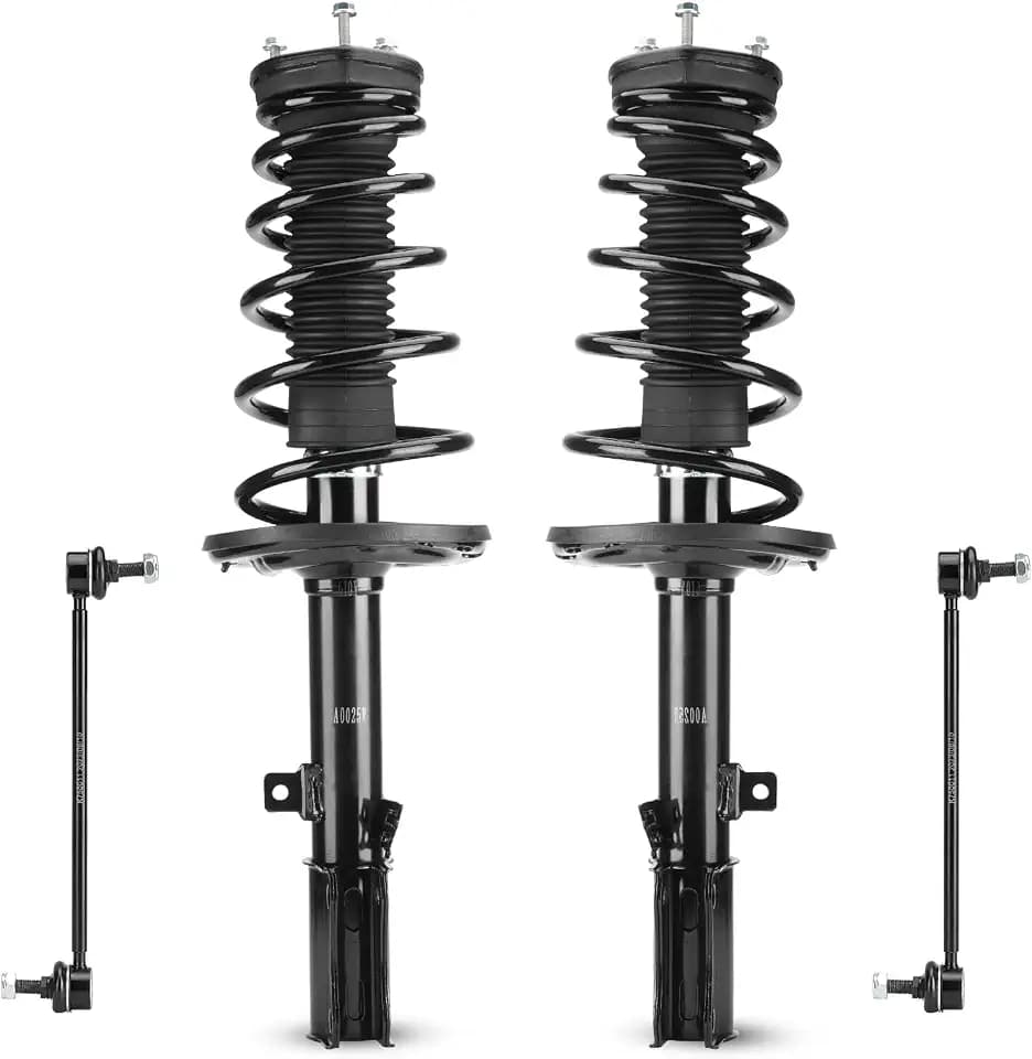 Rear Struts Shocks Suspensions w/Coil Springs & Sway Bar Links for Toyota Camry 2.4L 3.5L (Exc. SE) 2007-2011/ Toyota Avalon 3.5L 2008-2011, Absorber Assemblies 09 11 (Fits 172310 172309)