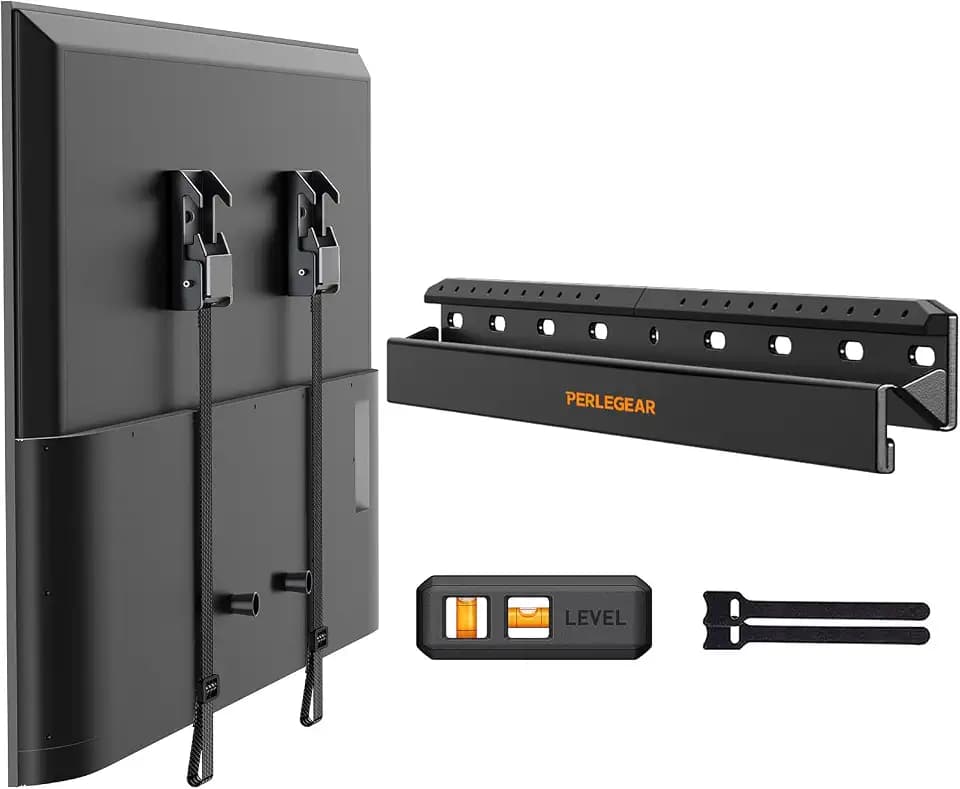 Perlegear No Drill TV Wall Mount for Most 24-65 Inch TVs up to 100 lbs