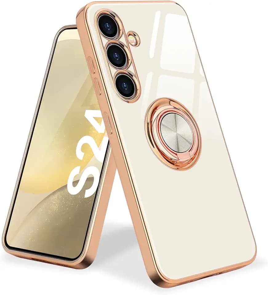 Kompatibel mit Samsung Galaxy S24 Hülle Weiß